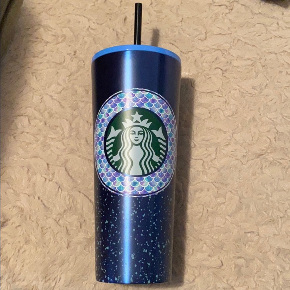 Starbucks splatter tumbler scales